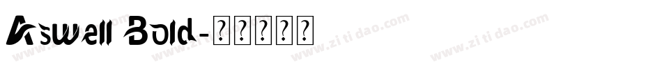 Aswell Bold字体转换
